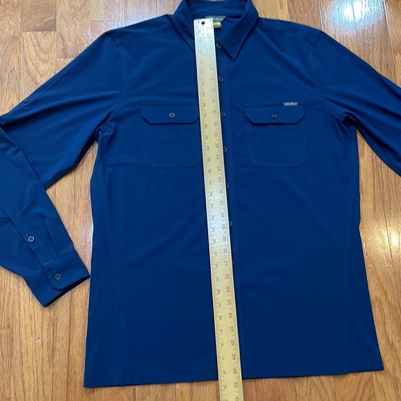 Eddie Bauer Navy Blue Long Sleeve Size Tall Large Adjustable Sleeve length - Picture 6 of 12